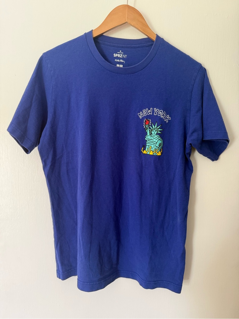 Uniqlo x Keith Haring New York Statue of Liberty Graphic Tee - Royal Blue